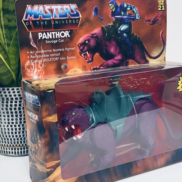 MASTERS OF THE UNIVERSE ORIGINS PANTHOR FIGURE ETERNIAN CREATURE SAVAGE CAT - Picture 2 of 3